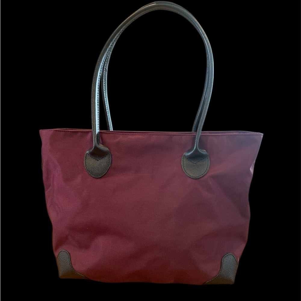 HERVÉ CHAPELIER Leather Trim Nylon Handle Bag